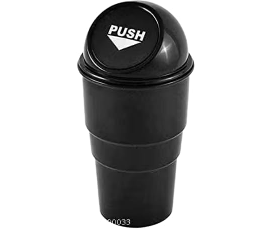 INNOVIX Car Consol/Portable Small Dustbin With Push Lid For Vehicle/Office/Home (Pack of 1,Multicolor) / COMBO with Car Headrest
