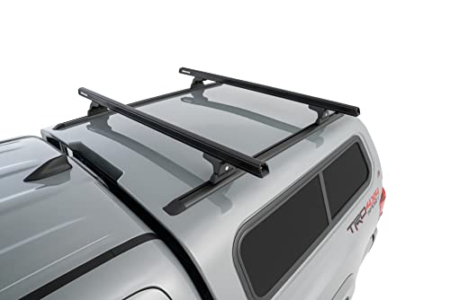 Rhino-Rack Midsize Truck Complete Track. Bar, & Leg Kit For Cap Topper Canopy Or Hard Tonneau, Includes 63 Aluminum Tracks, 59 Hd Bars, 4 Quick Release Legs, Hardware, Complete Kit, Black (Y01-130B)