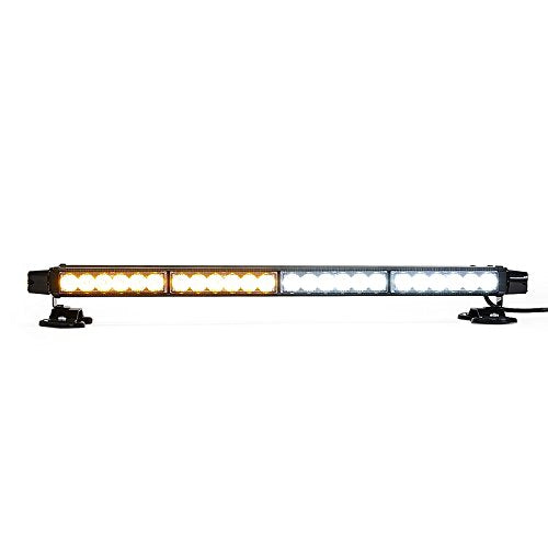 Cumart 26.5'' Amber White 54 Led Automotive Rooftop Beacon Emergency Warning Flashing Snow Plow Light Bar Strobe Light Traffic A
