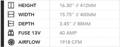 Spal 30102120 16' Puller Fan 12 Volt High Performance Straight Blade 1918 Cfm Va18-Ap70/Ll-86A