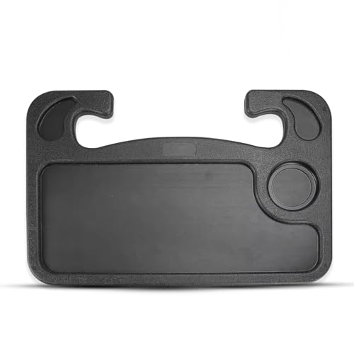 Robustt Car Steering Tray  Pack Of 1 | Black | Abs Material | Easy Installation |Versatile Use For Holding Food, Drinks, Laptop