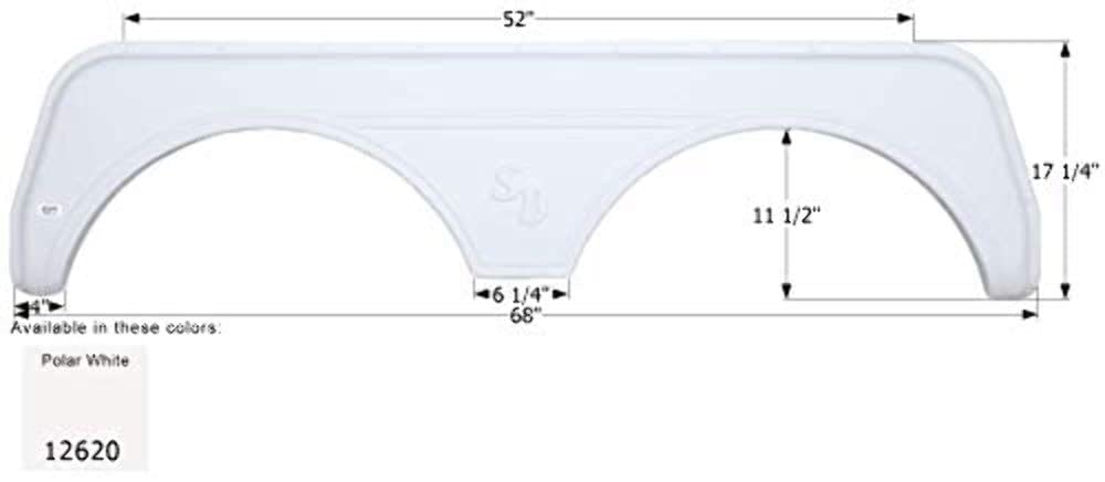 Icon Fender Skirt, Tandem, Sunnybrook, Fs2620, Polar White