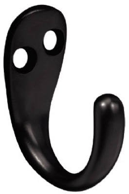 Brainerd #65003 FLT Black Single Robe Hook WBHDWB000BO5VZ4