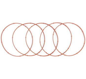 Cometic Gasket Primary, Derby And Inspection Cover O-Ring Gaskets 5-Pack Replaces Oem 17369-06 For Harley 2007-2017 Flh, Flt, Fx