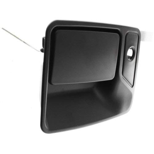 Evan Fischer Exterior Door Handle compatible with F-SERIES SUPER DUTY 99-16/EXCURSION 00-05 Front LH Outside Smooth Black w/Keyhole
