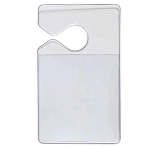 Clear Parking Permit Holder  Durable Vertical Parking Lot Pass Rear View Mirror Hanger  for Small Stickers and Passes  for Ca