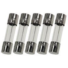 Pack of 5, 3/16' X 3/4' (5X20mm) 10A 250V Glass Fuses, Fast Blow (Quick Blow/Fast Acting) GMA 10a, F10a, 10 amp 250v, 10 Amp (A)