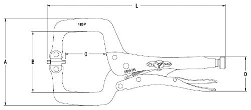 18''Swivel C Clamp,10''