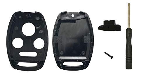 2 Pcs Replacement Key Fob Case Shell Fit for Honda Accord Ridgeline Civic CR-V Remote Key Fob Cover Cutting NOT Required