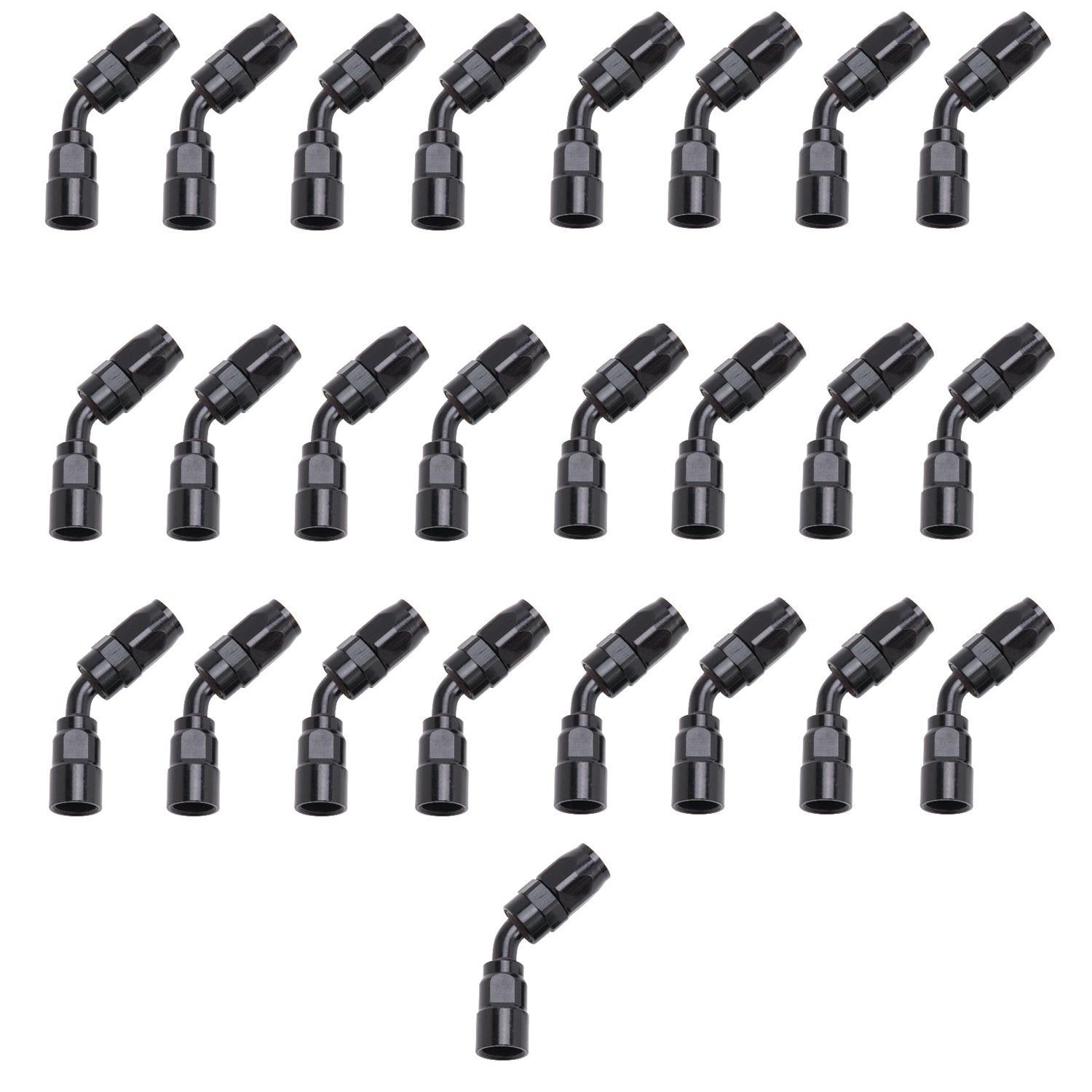 Russell/Edel Russell Performance -10 An Black 45 Degree Full Flow Hose End