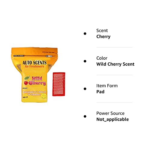 Wild Cherry Scent Professional Air Freshener Pads - Remove The Worst Smells With These Heavy Duty Pads (60 Pads Per Pack) (Wild
