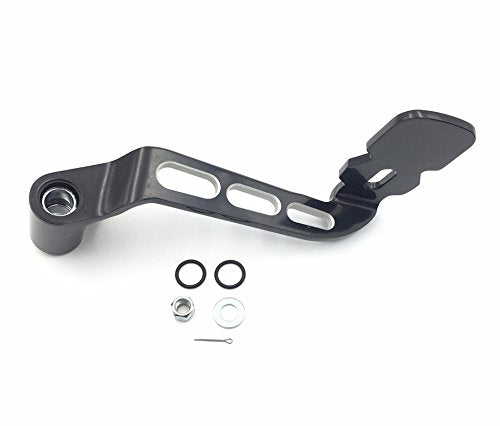 XKH- Motorcycle Black Billet Rear Brake Lever Brake Pedal Foot Lever 3 Hollow-Out Compatible with 2014-later Touring Trike Road King Street Glide CVO Tri Glide Freewheeler FLRT FLHR [B01JA1Y0X2]