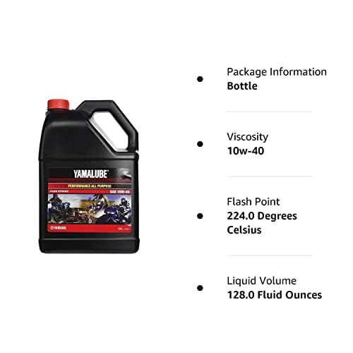Yamalube All Purpose 4-Stroke Oil 10W-40, 1 Gallon - Premium Motor Oil for Yamaha Vehicles