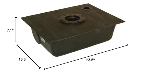 Icon 00437 Bottom Drain Holding Tank With All Fittings Ht630Bsbd - 22.5'' X 18.5'' X 6''