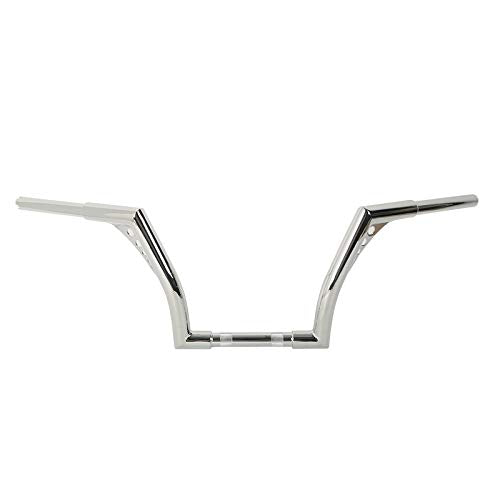Xfmt Motorcycle Chrome 10'' Rise Ape Hangers Bar 1-1/4'' Batwing Handlebar For Harley Sportster Xl Softail Dyna Road King
