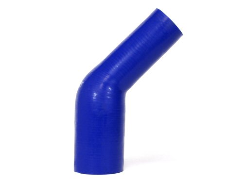 Hps Htser45-125-150-Blue Silicone High Temperature 4-Ply Reinforced 45 Degree Elbow Reducer Coupler Hose, 75 Psi Maximum Pressur