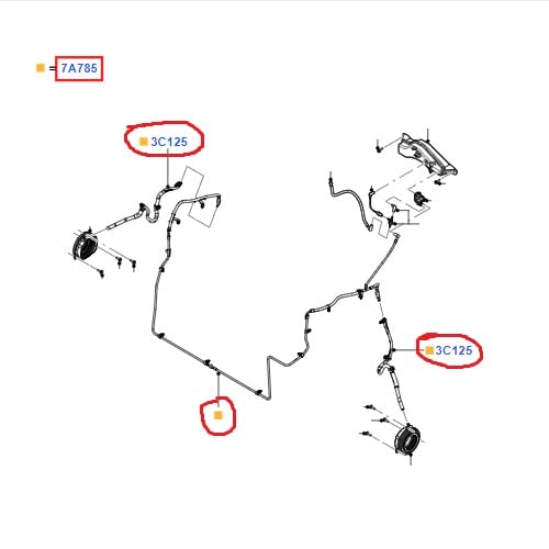 11-14 Ford F-150 Auto Locking Hub Front Axle Vacuum Line Tubes 4x4 4wd IWE BL3Z7A785A