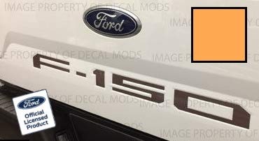Decal Mods Tailgate Insert Letters (Thin Decals) Compatible With Ford F150 (2018-2020) (Grabber Orange) - Cgrabora