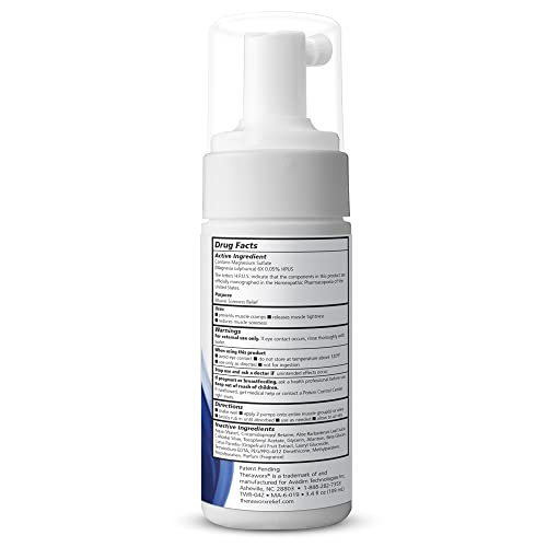 THERAWORX RELIEF Fast-Acting Foam for Leg & Foot Cramps, Muscle Soreness Relief, 3.4oz Travel Size