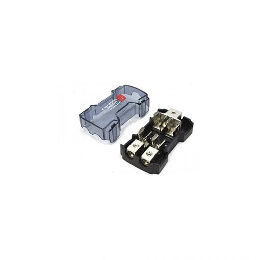 Dual Fuse Mounted Agu Fuse Holder With Cover Single Input And Two Outputs