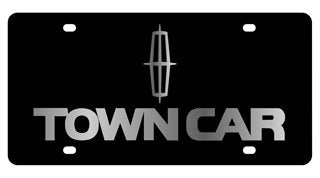 Eurosport Daytona- Compatible With -, Lincoln Town Car - Carbon Steel License Plate