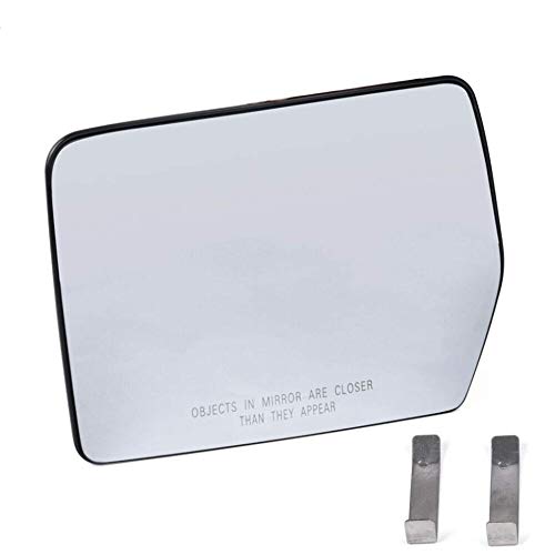 Power View Mirror Glass with Rear Holder Non-Heated Left Driver Side Compatible with Ford F150 2004 2005 2006 2007 2008 2009 201