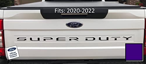 Decal Mods Super Duty Tailgate Letter Inserts Inlays Decals Stickers (Thin) For (2020-2022) Ford F250 F350 F450 (Purple) - Cpurp