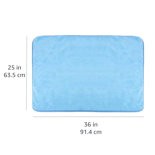 Amazon Basics Microfiber Car Drying Towel, 36''L x 25''W, Blue