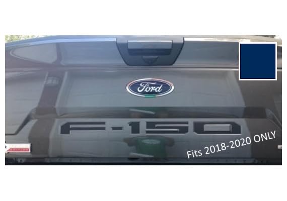 Decal Mods Tailgate Insert Decals Letters Inlays Indent Stickers (Thin) For Ford F150 (2018-2020) (Dark Blue) - Cdb