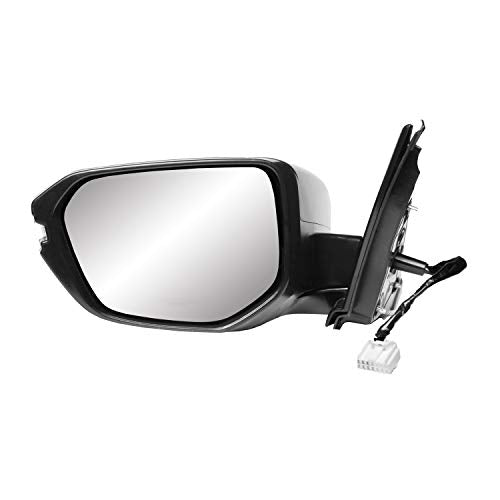 Fit System Driver Side Mirror for HONDA Civic Hatchback, (textured black w/PTM cover, w/turn signal, foldaway), w/o camera, w/o chrome trim, L, HP (63636H)