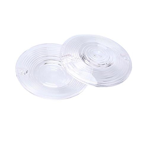 Zytc White Clear Harley Turn Signal Lens Lenses Covers 3 1/4'' For Harley Touring Flat Electra Glide Road King Pack Of 2