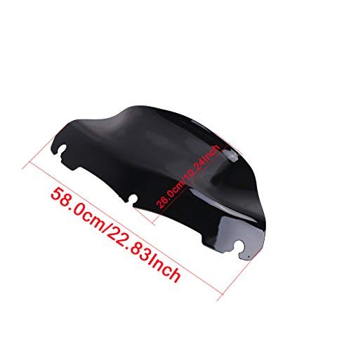 9 Inch Black Wave Windshield Windscreen For Harley Electra Touring Street Flht Flhtc Flhx Tri Glide Electra Glide Street Ultra L