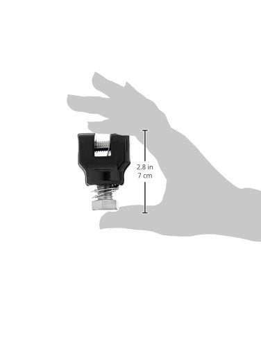 Kuryakyn 7573 Motorcycle Foot Control Component: Short Magnum Footpeg Mounts with 1/2''-13 Mounting Bolts, Gloss Black, 1 Pair