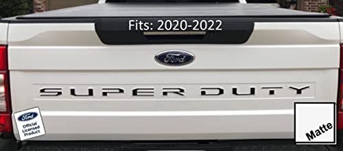 Ford Super Duty Letter Inserts Inlays Decals Stickers (Thin) For Tailgate (2020-2022) F250 F350 F450 (White Matte) - Cwm