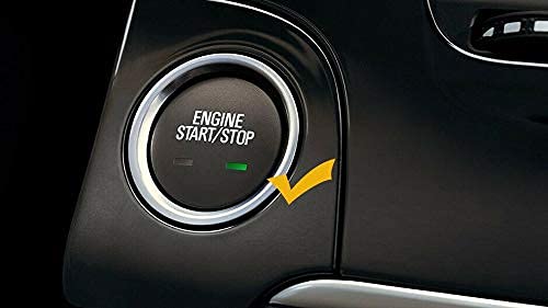 Xotic Tech Aluminum Alloy Engine Start Button,Power Ignition Switch Button Cover Trim & Ring Sticker Compatible With Chevrolet Equinox Tahoe Cruze/Gmc Yukon/Cadillac Cts Xts (Red)