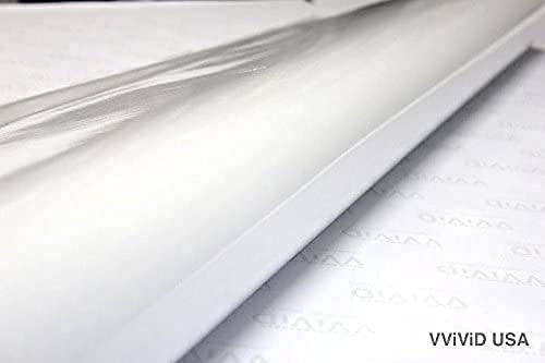 White Gloss 2.5Ft X 5Ft Car Wrap Vinyl Roll With Air Release 3Mil-Vvivid8