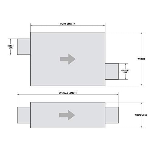 Walker Soundfx 18567 Direct Fit Exhaust Muffler 2 Outlet (Od) For Nissan Maxima