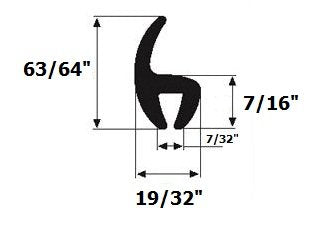 Windshield Rubber Molding Universal For Windscreen And Windows (5 Feet)
