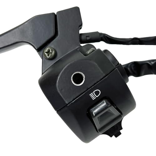 MMG Complete Assembly Left Side Control Switch (High Low Beam, Turn Signals, Horn) with Brake Switch and Lever for Tao Tao ATM 50 / GY6 50cc Scooters