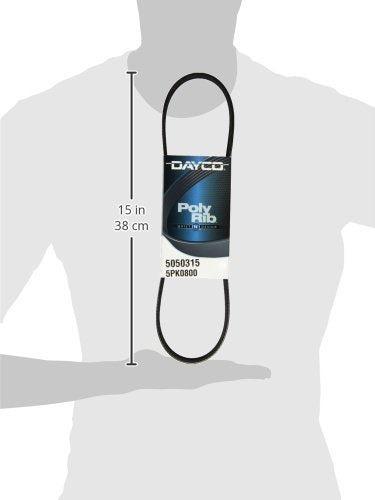Dayco 5050315 Po14-Rib S Belt , Black