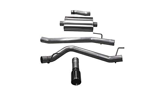 Corsa Exhaust 21060Blk Stainless Steel Cat Back Exhaust System Fits Jeep Gladiator Includes Muffer,Silver
