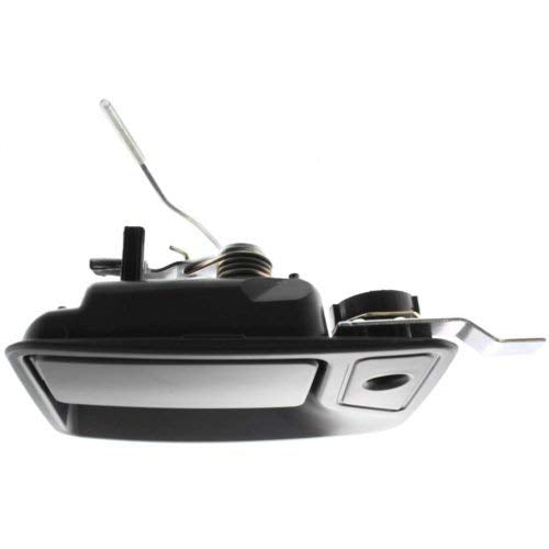 Evan Fischer Exterior Door Handle compatible with F-SERIES SUPER DUTY 99-16/EXCURSION 00-05 Front LH Outside Smooth Black w/Keyhole