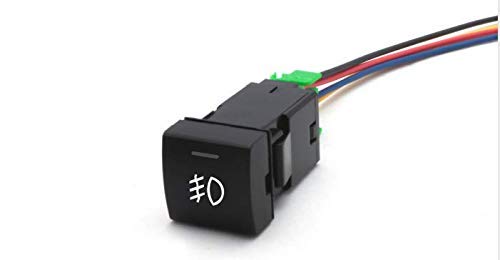 Xotic Tech Factory Style 4-Pole 12V Push Button Switch w/LED Background Indicator Lights for Fog Lights, DRL, LED Light Bar, etc