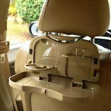 GION Food Tray Folding Dining Table, Auto Back Foldable Car Backseat Storage Organizer