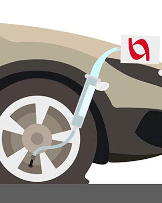 Tireject Automotive Sedan, Crossover, Small Truck 2-In-1 Tire Sealant & Bead Sealer Kit (2-Pack With Injector)