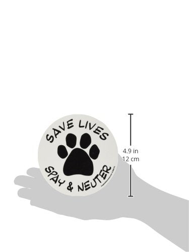 Imagine This 4-3/4-Inch By 4-3/4-Inch Car Magnet Social Issues Circle, Save Lives White Spay And Neuter (C0235)