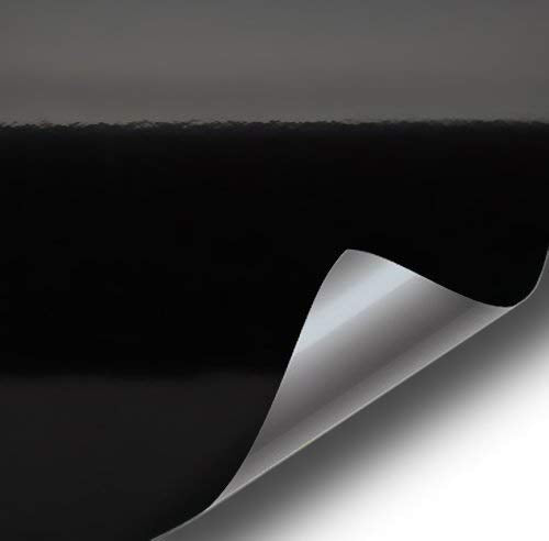Vvivid Black High Gloss Realistic Paint-Like Microfinish Vinyl Wrap Roll Xpo Air Release Technology (1Ft X 5Ft)
