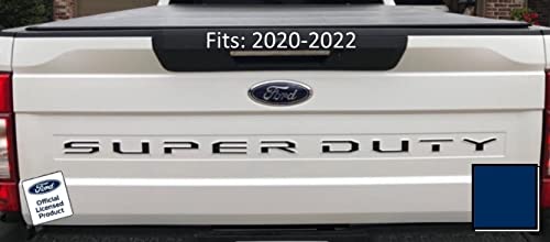Ford Super Duty Letter Inserts Inlays Decals Stickers (Thin) For Tailgate (2020-2022) F250 F350 F450 (Dark Blue) - Cdb