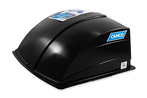 Camco Standard Roof Vent Cover, Opens for Easy Cleaning, Aerodynamic Design, Easily Mounts to RV with Included Hardware-Black (4