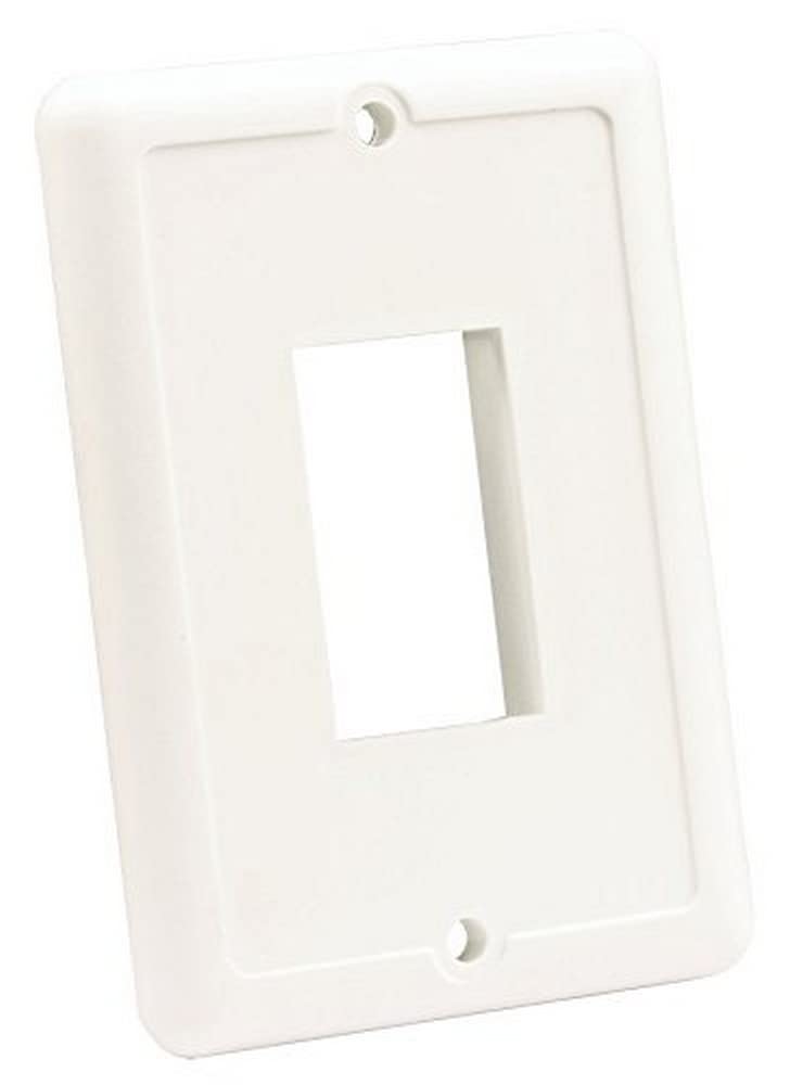 JR Products 14035 White Single Switch Plate